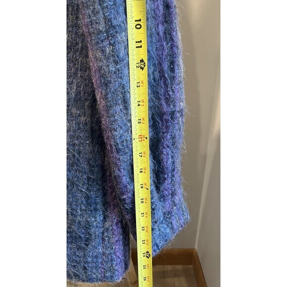 Jules Tournier Sz 6 Vtg Made France Purple Mohair Wool Linedz Mid Jacket Coat - Picture 9 of 11